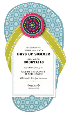 Flip Flop Die-cut Invitations